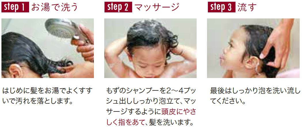 もずの魔法シャンプー 使用方法